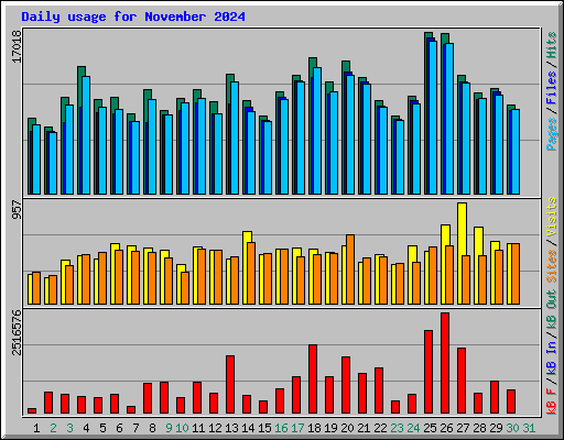 Daily usage for November 2024