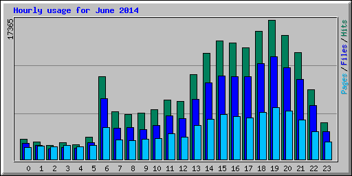 Hourly usage for June 2014