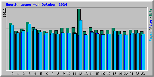 Hourly usage for October 2024