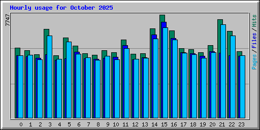 Hourly usage for October 2025