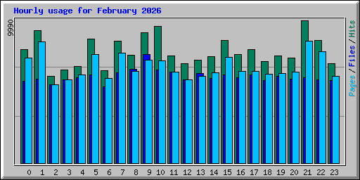 Hourly usage for February 2026
